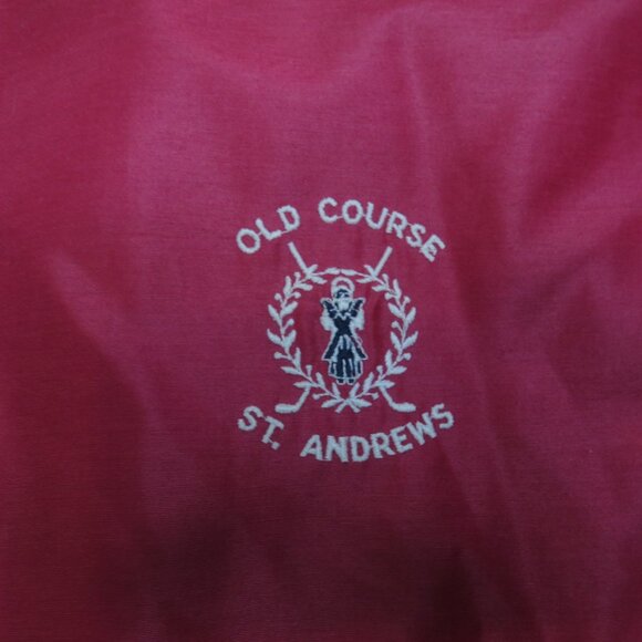 Snowgoose St Andrews Golf Jacket Mens Large Red Scotland Windbreaker - Picture 6 of 8